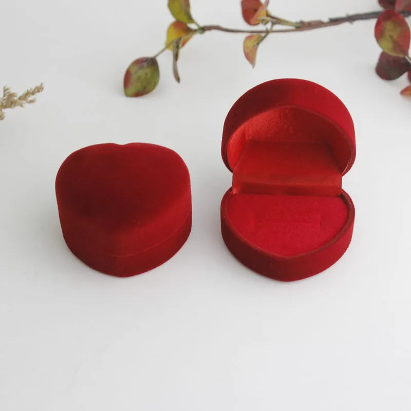 Simple Style Commute Heart Shape Plastic Valentine'S Day Jewelry Boxes