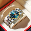 brand waterproof new men's watch double calendar luminous quartz watch live broadcast