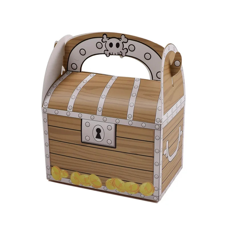 Cute Treasure Box Paper Casual Gift Wrapping Supplies Gift Box Party Supplies Gift Wrapping Supplies 1 Piece