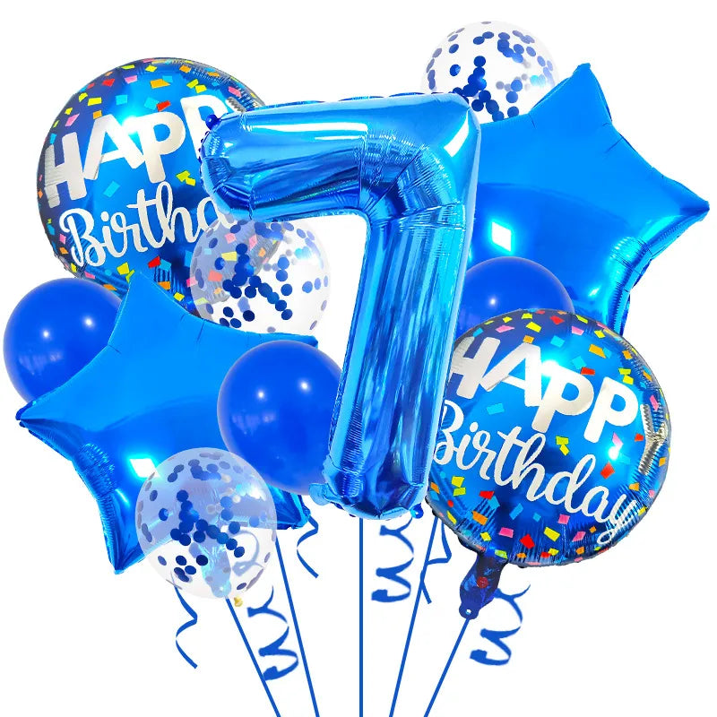 Birthday IG Style Letter Number Star Aluminum Film Party Festival Balloons