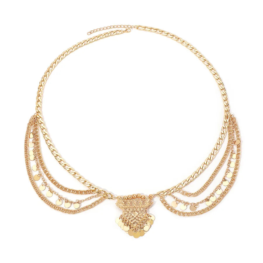 Exaggerated Sexy Novelty Geometric Solid Color Iron Wholesale Waist Chain