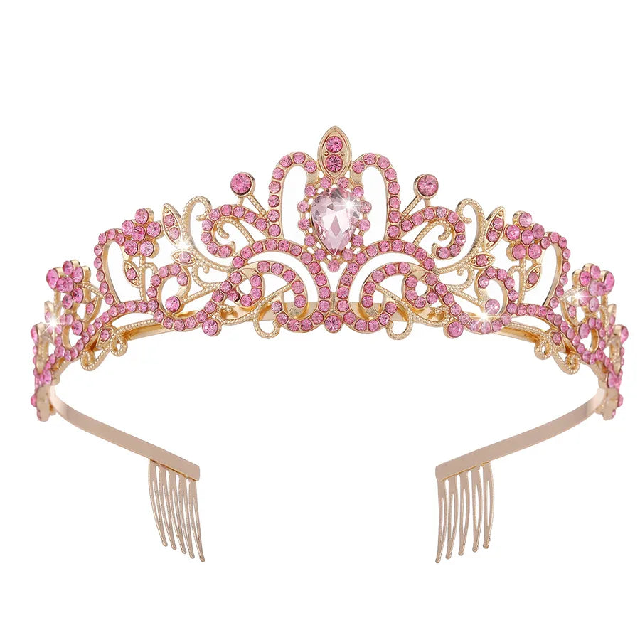 Fashion Women'S Crown Alloy Rhinestones Crown