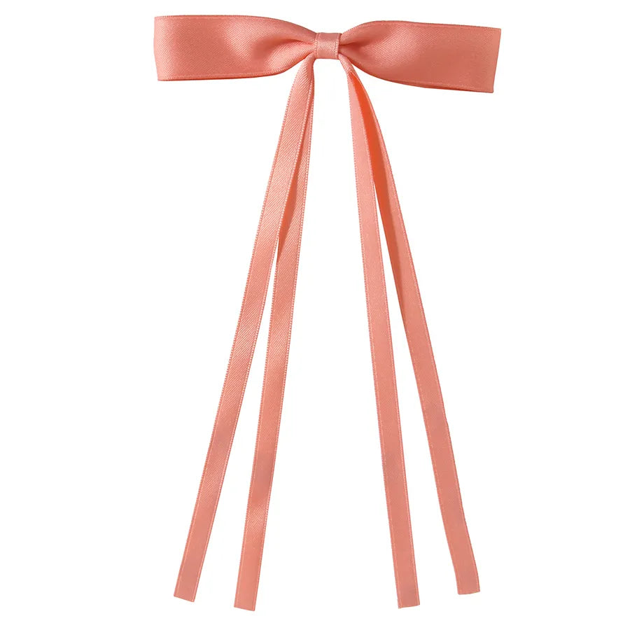 Women's Sweet Solid Color Bow Knot Cloth Handmade Hair Clip