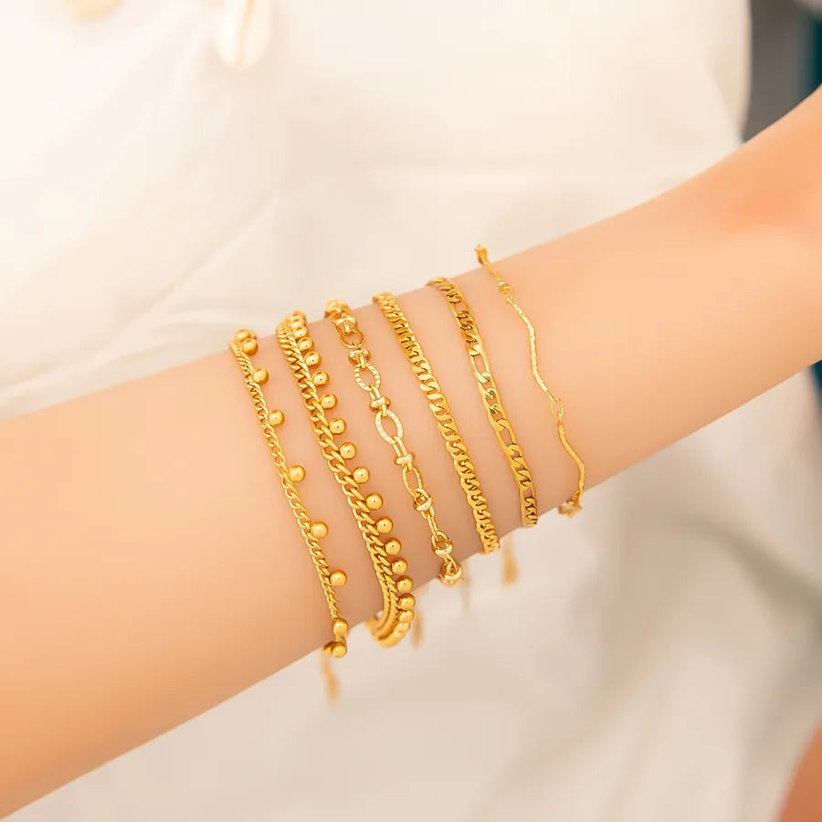 Elegant Luxurious Infinity 304 Stainless Steel figaro chain Bracelets In Bulk