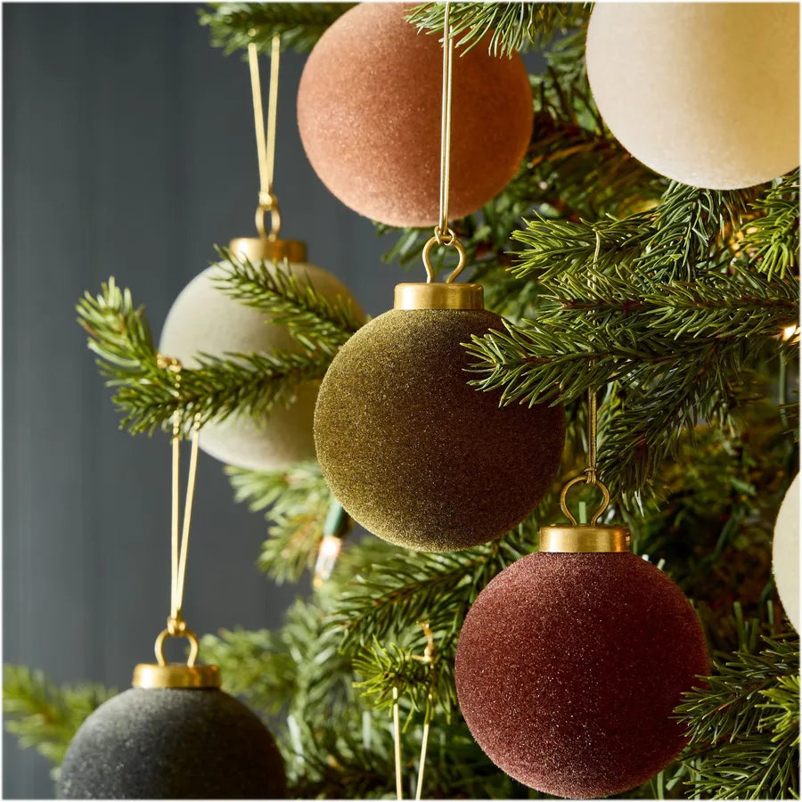 Christmas Velvet Ball Set New 8cm Flocking Swan Velvet Christmas Tree Decoration Plush Ornament European Style Christmas Decor