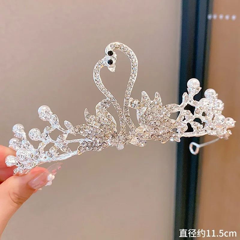 cute crown artificial crystal inlay artificial gemstones crown 1 piece