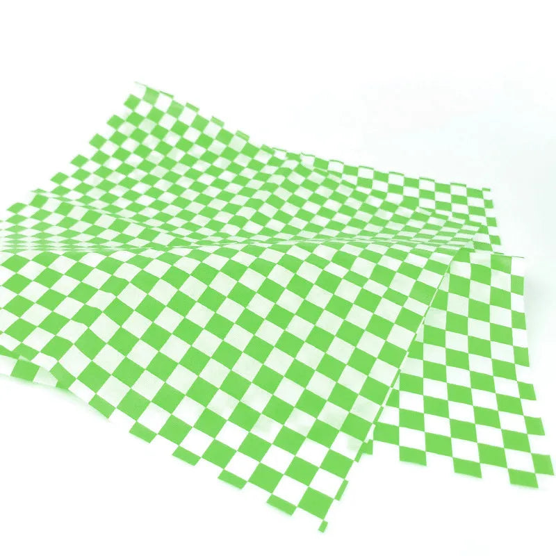 Factory Wholesale Plaid Printing Oil-proof Paper Hamburger Paper Bread Cushion Paper Dining Plate Cushion Paper Sandwich Wrapping Paper