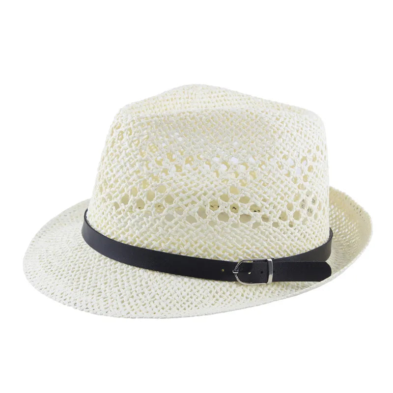 Unisex Casual Style Classic Style Solid Color Crimping Straw Hat