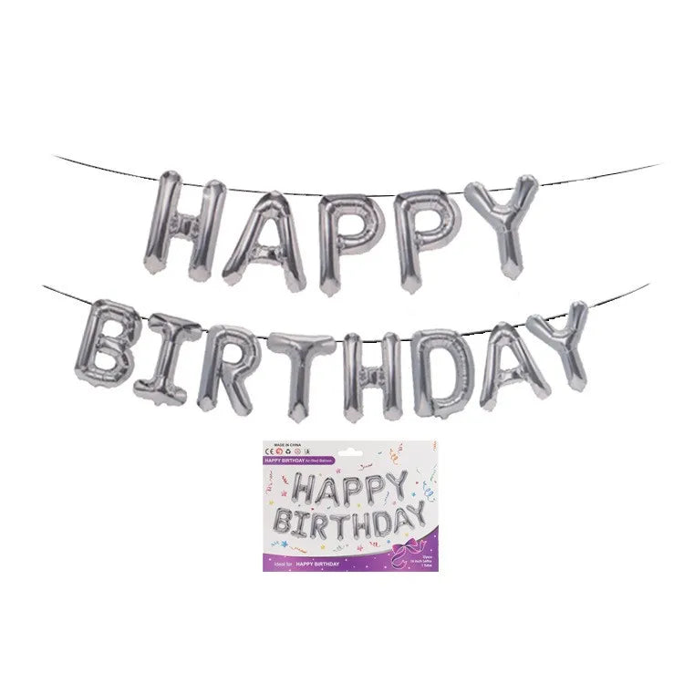 Classic Style Letter Aluminum Film Birthday Balloons