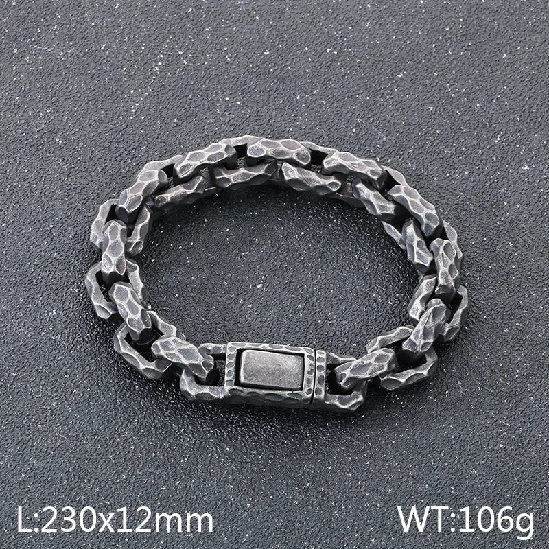 Hip-Hop Geometric 304 Stainless Steel Men's Bracelets Men Chain Bracelets