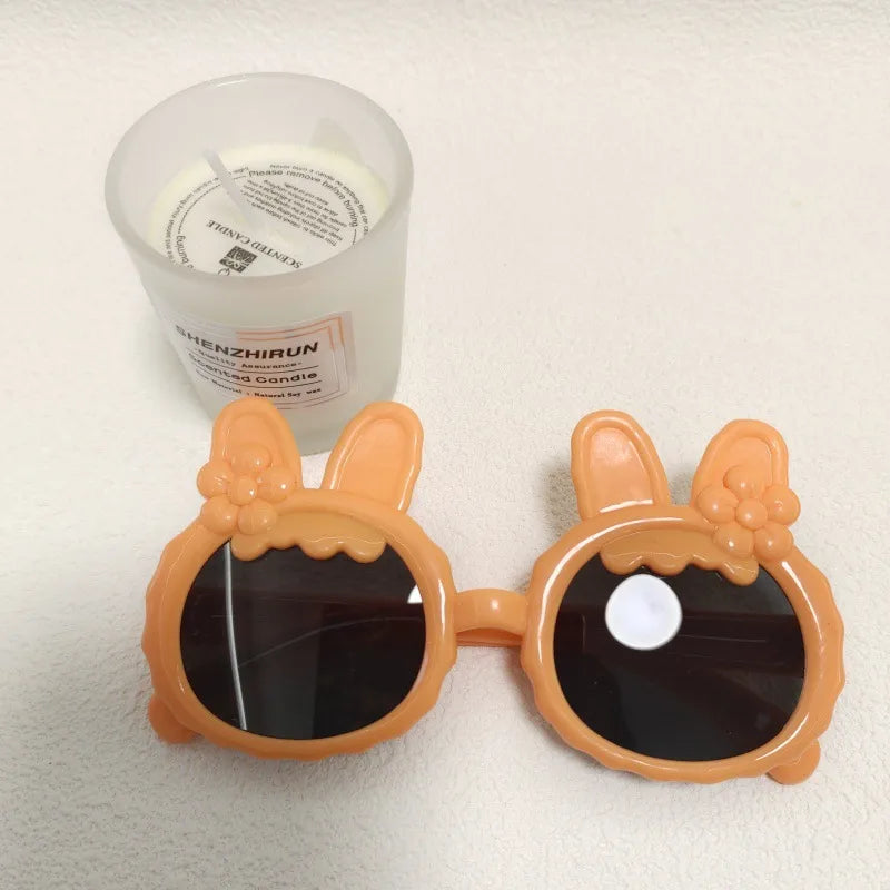 Sweet Simple Style Solid Color Resin Special-Shaped Mirror Full Frame Kids Sunglasses