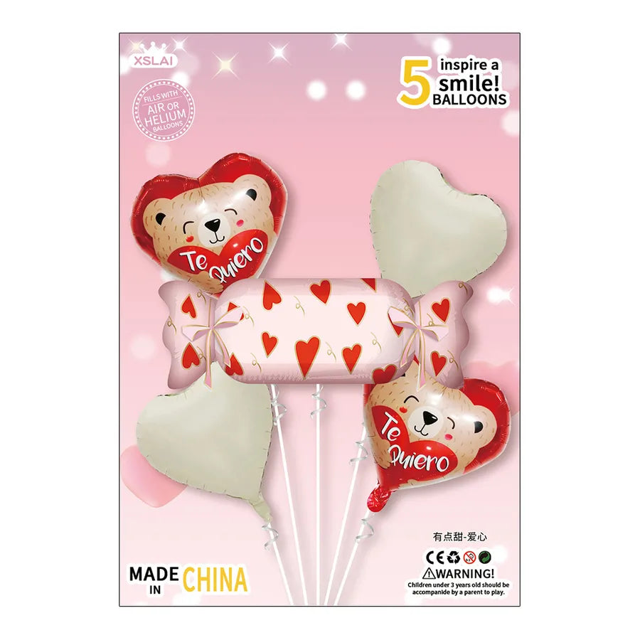 wedding season valentine's day sweet letter heart shape aluminum film wedding party balloons
