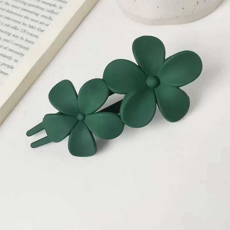 Children's Korean-style new flower clip girls' high-grade back head Headdress Ball head hairpin little girl plate hairpin