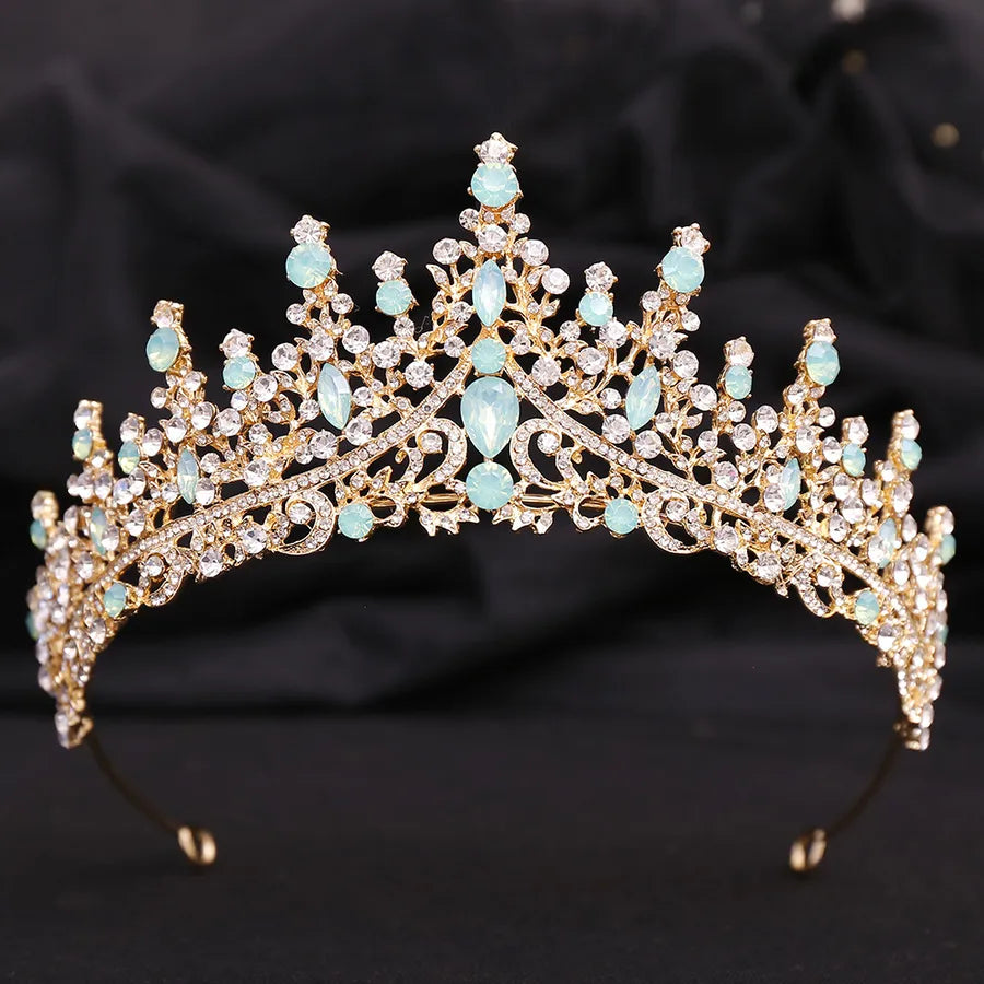 fashion crown alloy hollow out inlay rhinestones crown 1 piece