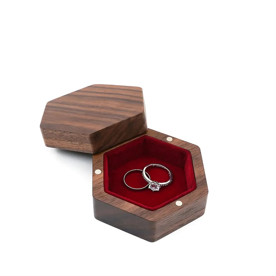 Wood Casual Elegant Luxurious Solid Color Jewelry Boxes