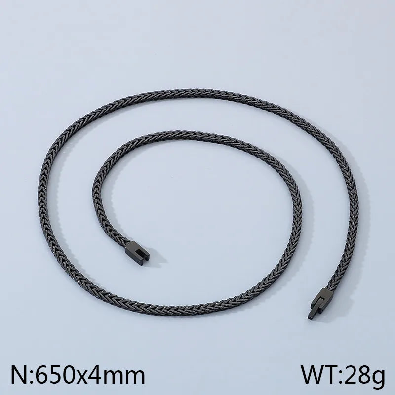 Wholesale Jewelry Simple Style Solid Color 304 Stainless Steel 18K Gold Plated Necklace
