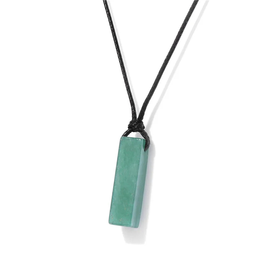 Retro Geometric natural stone Pendant Necklace In Bulk