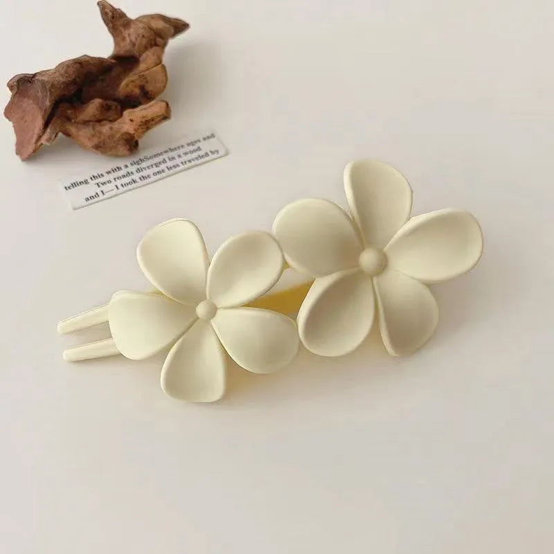 Children's Korean-style new flower clip girls' high-grade back head Headdress Ball head hairpin little girl plate hairpin