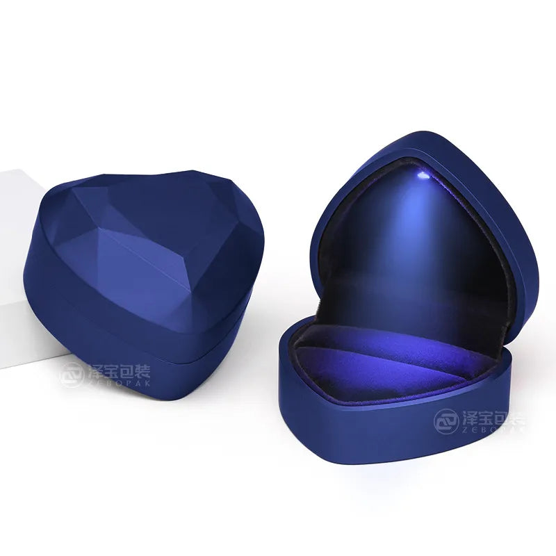 Spot love Led ring box new high-grade red pendant box jewelry storage box wholesale jewelry box small