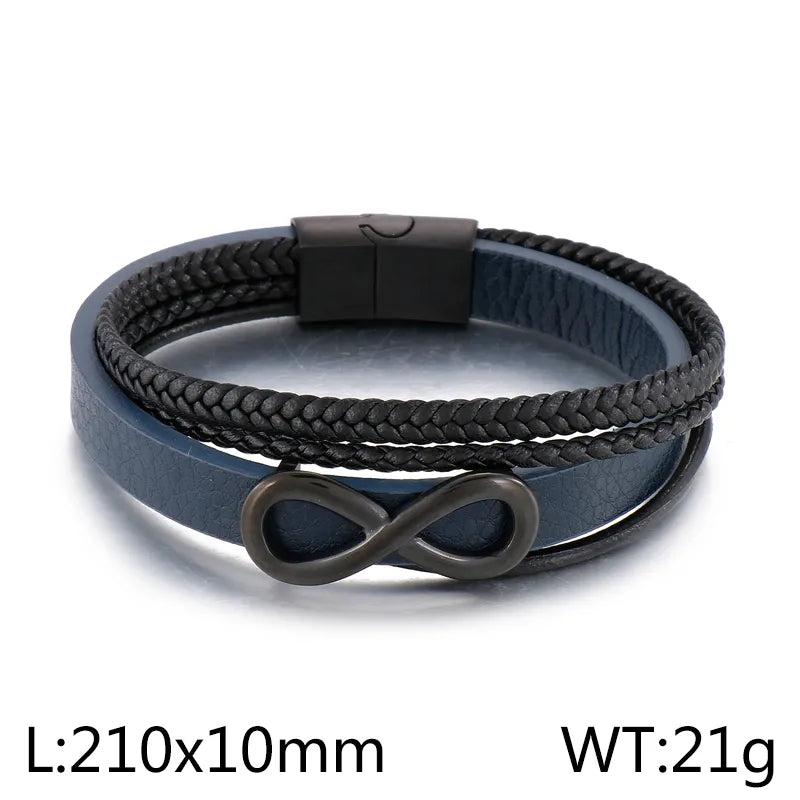 Retro Bow Knot Stainless Steel Handmade 18K Gold Plated Men'S Bracelets