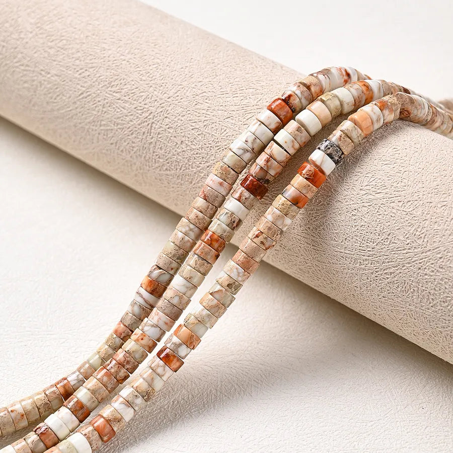 3 Strands / package Hole 1~1.9mm natural stone Imperial Jasper Irregular Colorful Waves Polished Beads