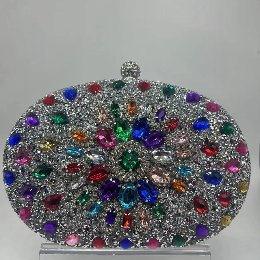 Sunflower Diamond-encrusted Dinner Bag Fashion Banquet Women's Clutch Bag Personality Dress Evening Bag