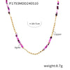 Elegant Bohemian Simple Style Round natural stone Agate 18K Gold Plated Necklace In Bulk