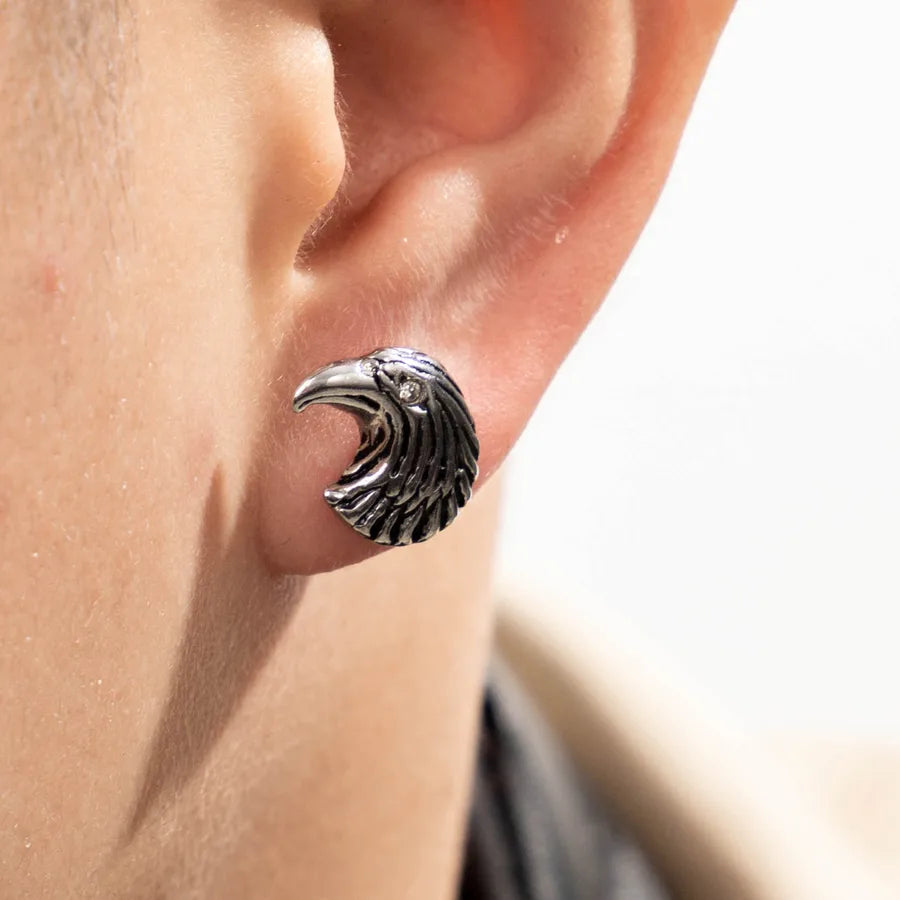 1 Piece Halloween Vintage Style Simple Style Cool Style Cat Skull Eagle 316 Stainless Steel  Ear Studs