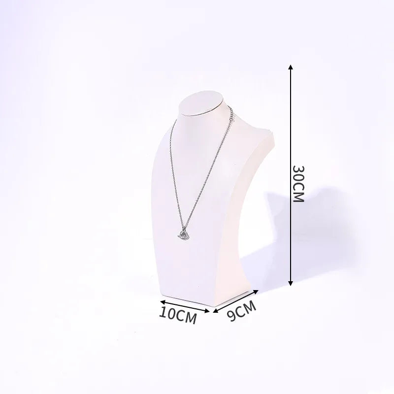 Velvet Necklace Display Stand Counter Top Jewelry Model Holder H-Shape Composite Paperboard And Velvet High-End Feel Stitching