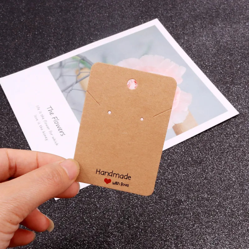 1 piece simple style solid color paper card jewelry packaging cardboard
