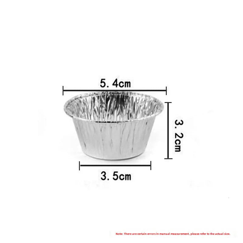 Egg tart mold disposable tin foil egg tart holder aluminum foil Portuguese egg tart base holder 100 pieces of egg tart cup cake mold