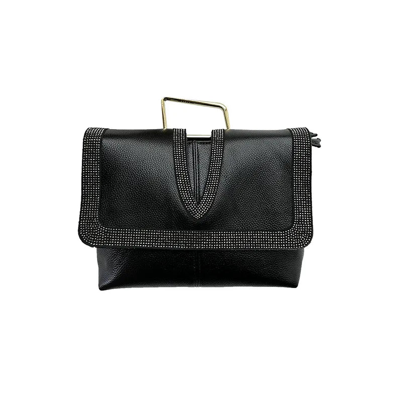 Hot Drilling Women's Bag Handbag   Elegant Leather Shoulder Bag Fashionable Casual  Large Capacity Crossbody Bag
