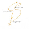 Wholesale Jewelry Elegant Simple Style Classic Style Cross Letter 201 Stainless Steel 304 Stainless Steel Copper ball chain Pendant Necklace