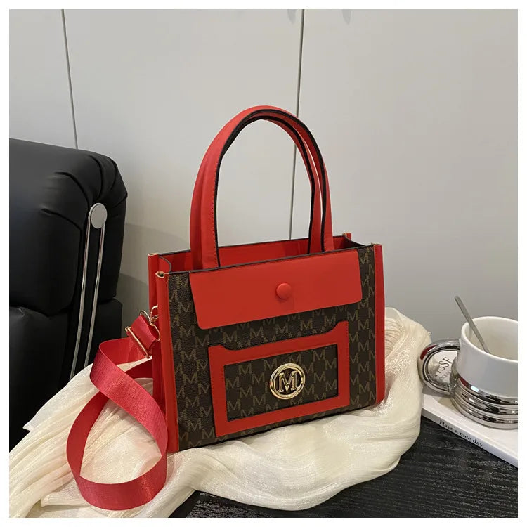Fashion Printing  Fashionable New Large Capacity Texture Gilding Letters Women's Tote Messenger Shoulder Handbag