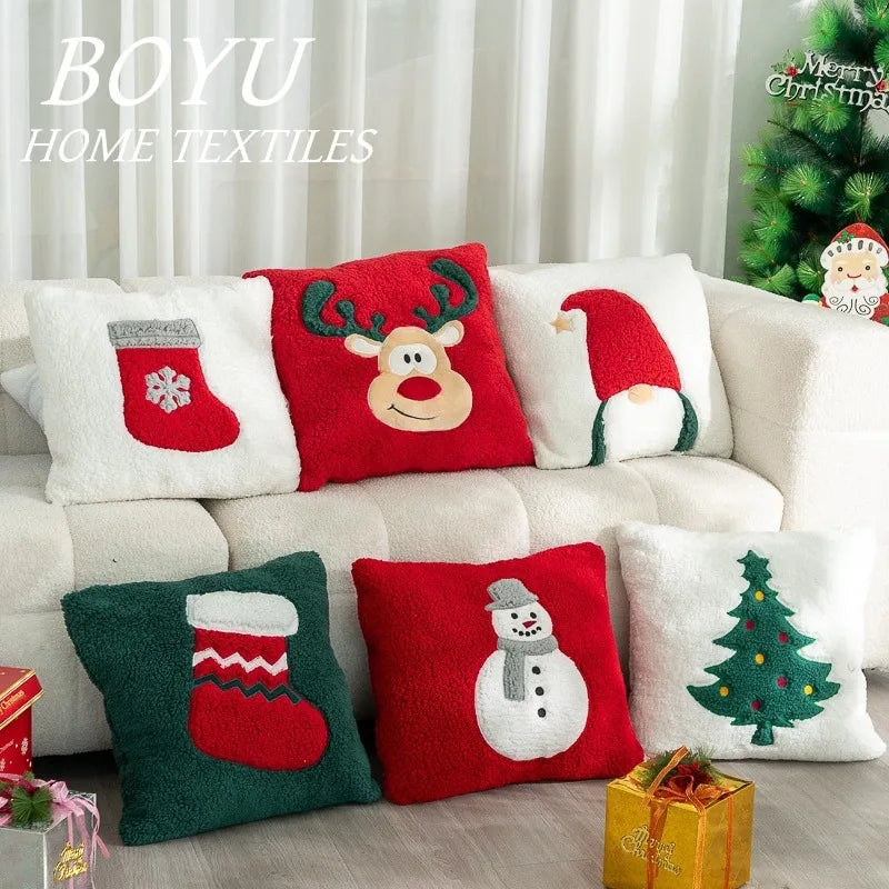 Christmas Cute Snowman Elk Couch & Sofa Decor