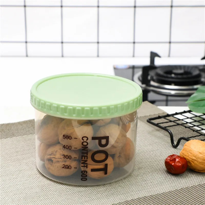 Kitchen Moisture-proof Transparent Sealed Jar Grain Dried Fruit Storage Plastic Jar Snack Storage Jar