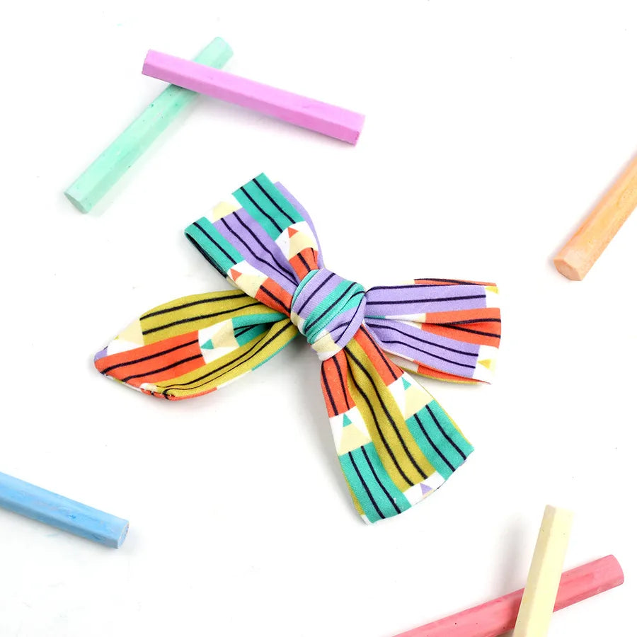 New Back-To-School Season Pencil Bow Hairpin Back-To-School Season Children's Hair Accessories Pencil Cotton Hair Accessories