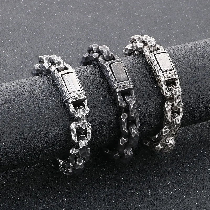 Hip-Hop Geometric 304 Stainless Steel Men's Bracelets Men Chain Bracelets