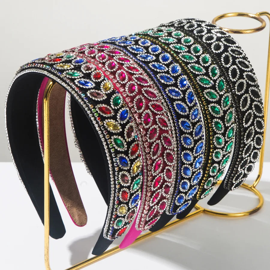 Baroque Style Modern Style Simple Style Women's Geometric Rhinestone Inlay Glass Hair Band