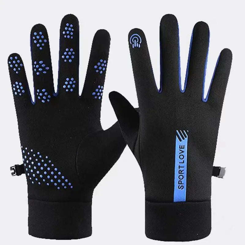 Winter Warm Gloves Women's Winter fleece-lined Thickened Driving Cycling Gloves Men's Windproof Cold-proof Anti-slip Touch Screen for Couple