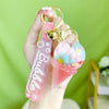 cute letter arylic unisex bag pendant keychain