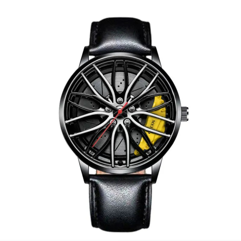 Casual Solid Color Single Folding Buckle Quartz Men's Watches