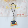 Casual Cute Book Doctoral cap Alloy Enamel Bag Pendant Keychain