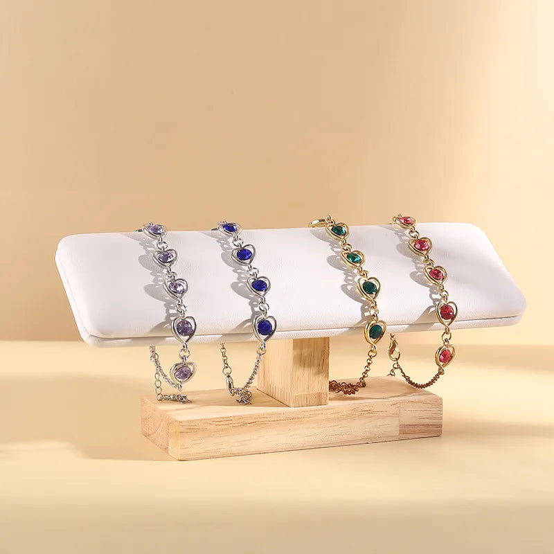 Modern Style Classic Style Geometric solid wood Flannel Jewelry Display Jewelry Rack