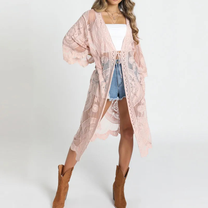 Women's Lace Elegant Streetwear Cover Ups
