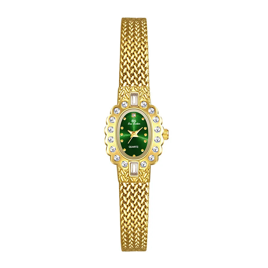 Retro Classic Style Solid Color One Piece Buckle Quartz Watch