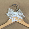 Wedding Dress Clothes Hanger Wooden Carved No Trace For Brides Grooms Modern Simple Style Butterfly Knot Logo Engraving