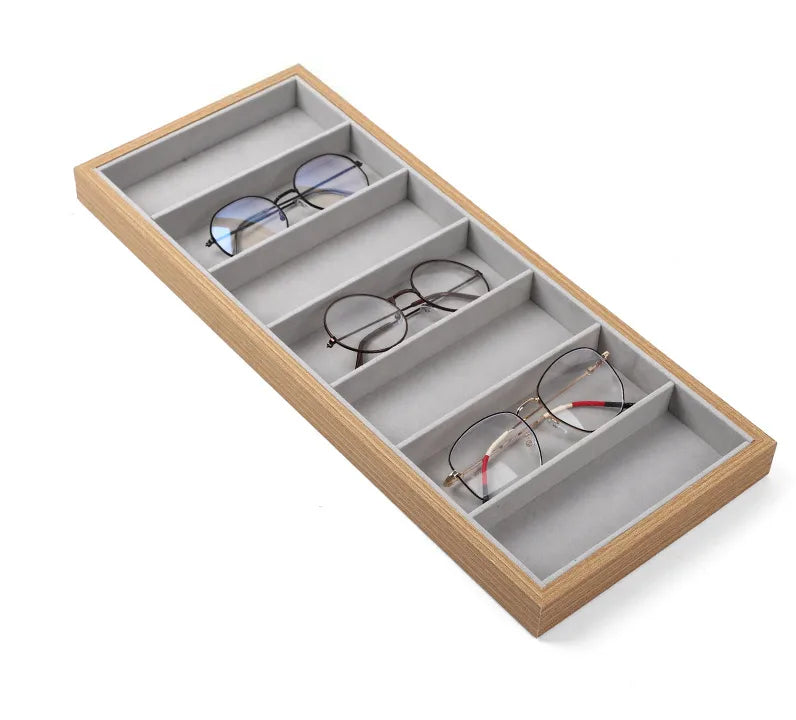 1 Piece Density plate Wood Simple Style Classic Style Square Glasses Display Plate Jewelry Rack