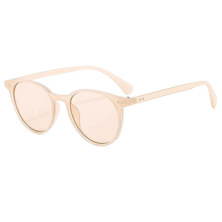 Simple Style Color Block Pc Round Frame Full Frame Women's Sunglasses