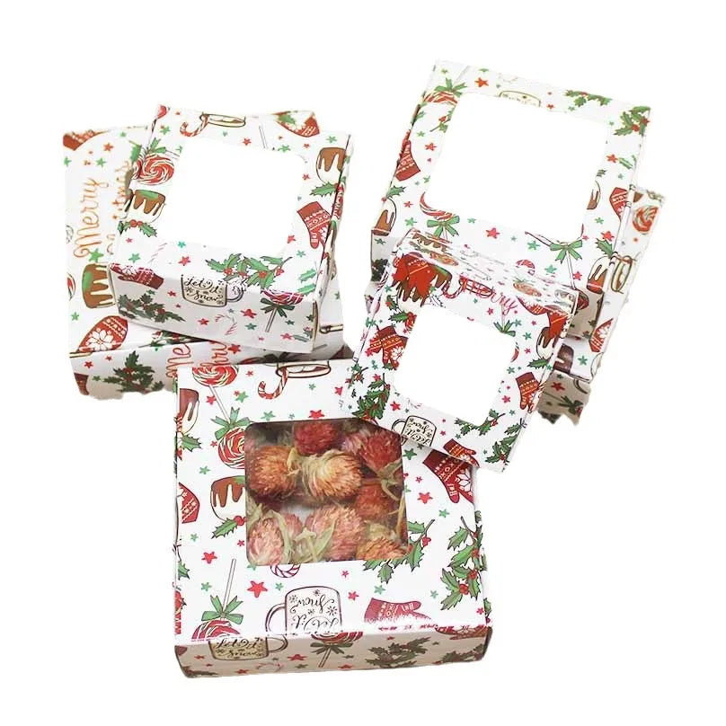 Christmas Gift Box Handmade Printed Paper Marble Pattern Jewelry Packaging Box Multiple Sizes Business Style 300g Material